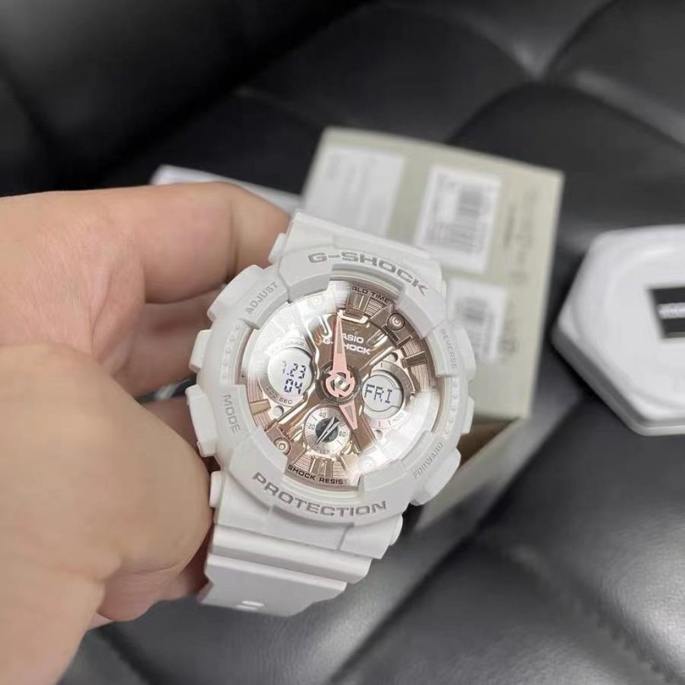 Casio cherry pink sports women's watch GMA-S120 waterproof